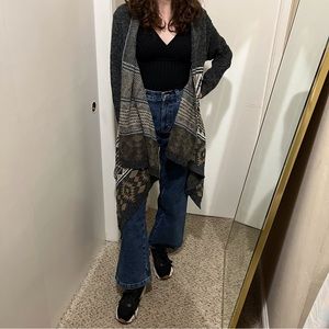 Cozy Black and Brown Cardigan from Debut Chic